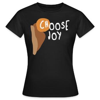 Choose Joy - erhebendes christliches Zitat - Frauen T-Shirt - Schwarz - Vorne - AI Model Female 172 dark (172cm)