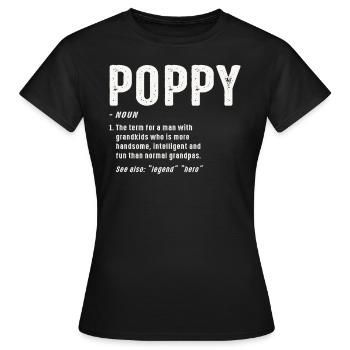 Mohn Definition - Frauen T-Shirt - Schwarz - Vorne - AI Model Female 172 dark (172cm)