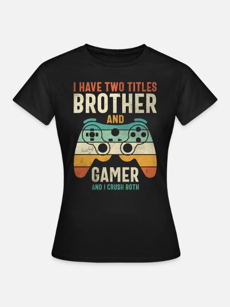 Divertido diseño de jugador para niños, niñas y fanáticos de los juegos - Dame-T-shirt - sort