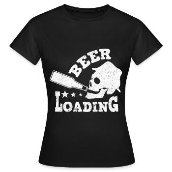 Bière Bière Bière Boire de la bière Alcohol Party - T-shirt Femme - noir - Devant - AI Model Female 172 dark (172cm)