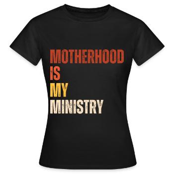La maternité est mon ministère - T-shirt Femme - noir - Devant - AI Model Female 172 dark (172cm)