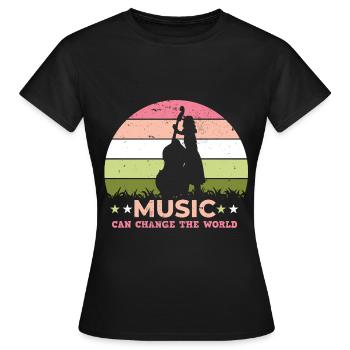 Musiker Musik Rhythmus Notenschlüssel - Frauen T-Shirt - Schwarz - Vorne - AI Model Female 172 dark (172cm)