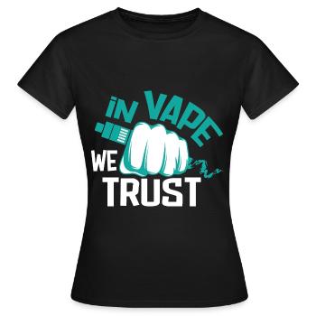 E-Cigarette E-Shisha Vapor Liquide - T-shirt Femme - noir - Devant - AI Model Female 172 dark (172cm)