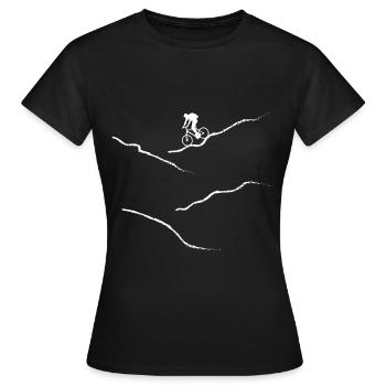 Radfahren - (7) - Frauen T-Shirt - Schwarz - Vorne - AI Model Female 172 dark (172cm)