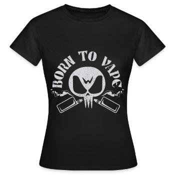 E-Cigarette E-Shisha Vapor Liquide - T-shirt Femme - noir - Devant - AI Model Female 172 dark (172cm)