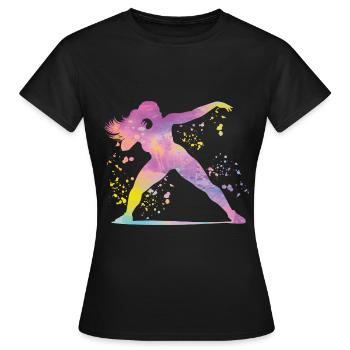 Lanceur de poids Colorsplash Lancer de poids - T-shirt Femme - noir - Devant - AI Model Female 172 dark (172cm)