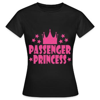 PASSENGER PRINCESS - Women's T-Shirt - black - Front - AI Model Female 172 dark (172cm)