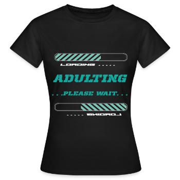 18e anniversaire Adulte Dix-huit ans - T-shirt Femme - noir - Devant - AI Model Female 172 dark (172cm)