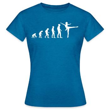 Ballett Tänzerin Tanzen Dance Evolution Ballett - Frauen T-Shirt - Antikblaues Saphir meliert - Vorne - AI Model Female 172 dark (172cm)
