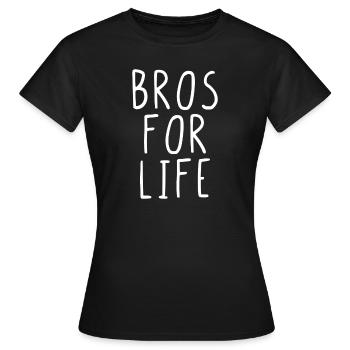 Bros for life - Frauen T-Shirt - Schwarz - Vorne - AI Model Female 172 dark (172cm)