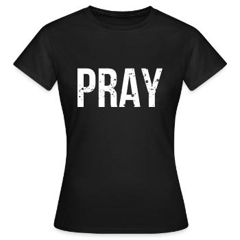 Prier - T-shirt Femme - noir - Devant - AI Model Female 172 dark (172cm)