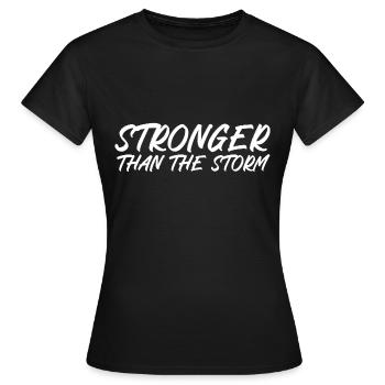 Plus fort que la tempête - T-shirt Femme - noir - Devant - AI Model Female 172 dark (172cm)