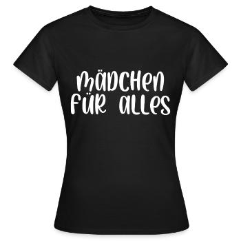 Mädchen für alles - Frauen T-Shirt - Schwarz - Vorne - AI Model Female 172 dark (172cm)