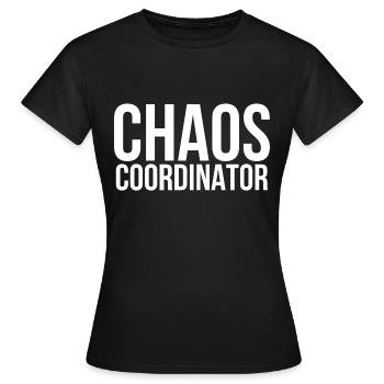 Coordinateur du chaos - T-shirt Femme - noir - Devant - AI Model Female 172 dark (172cm)