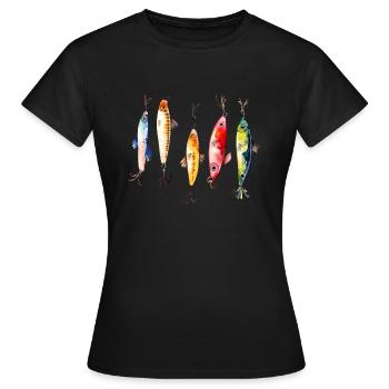 Angelhaken - Frauen T-Shirt - Schwarz - Vorne - AI Model Female 172 dark (172cm)