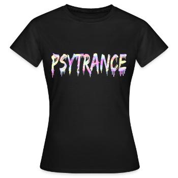Psytrance Goa Trance - Frauen T-Shirt - Schwarz - Vorne - AI Model Female 172 dark (172cm)