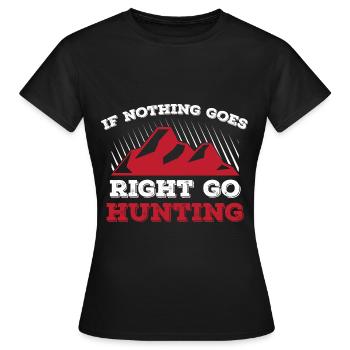 Chasse Chasse Chasseur Fusil Tir Chasse Chasse - T-shirt Femme - noir - Devant - AI Model Female 172 dark (172cm)