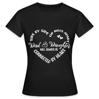 Siblings Side by Side Father and Daughter - Women's T-Shirt - black - Front - AI Model Female 172 dark (172cm)