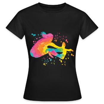 Sauts en longueur Saut en longueur Enfants Saut en longueur - T-shirt Femme - noir - Devant - AI Model Female 172 dark (172cm)