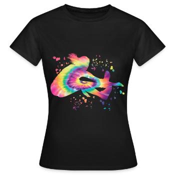 Sauts en longueur Saut en longueur Enfants Saut en longueur - T-shirt Femme - noir - Devant - AI Model Female 172 dark (172cm)