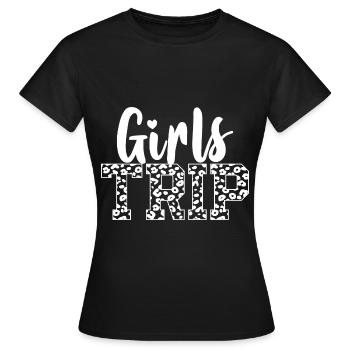 Filles Week-end Femmes Filles Voyage - T-shirt Femme - noir - Devant - AI Model Female 172 dark (172cm)