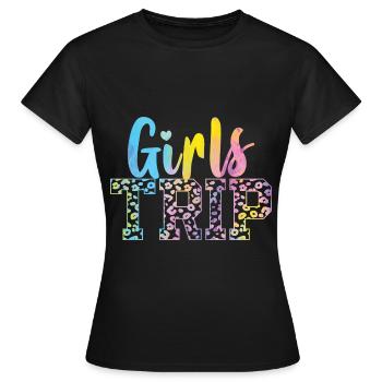 Filles Week-end Femmes Filles Voyage - T-shirt Femme - noir - Devant - AI Model Female 172 dark (172cm)