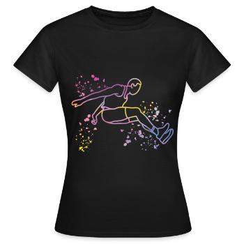 Sauts en longueur Saut en longueur Enfants Saut en longueur - T-shirt Femme - noir - Devant - AI Model Female 172 dark (172cm)