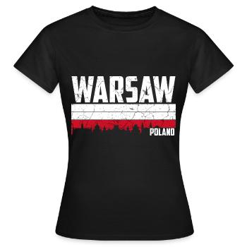 Warschau Polen - Frauen T-Shirt - Schwarz - Vorne - AI Model Female 172 dark (172cm)