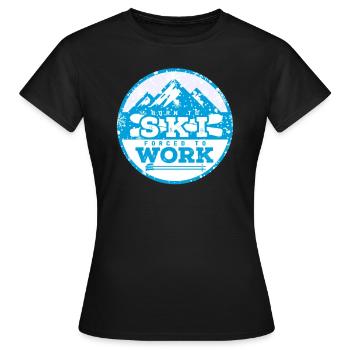 Ski hiver Skin Skin Skin Skin - T-shirt Femme - noir - Devant - AI Model Female 172 dark (172cm)