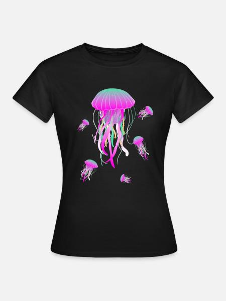 Méduse Méduse Méduse Méduse d’urticaire Mer Méduse - T-shirt Femme - noir