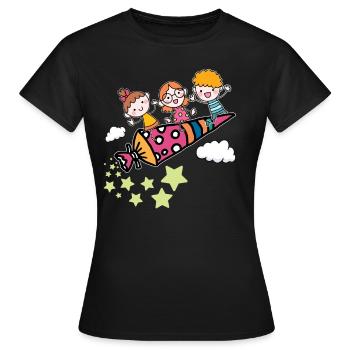 Rentrée scolaire rentrée scolaire - T-shirt Femme - noir - Devant - AI Model Female 172 dark (172cm)
