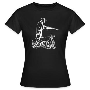 Cadeau de chien de chasse - T-shirt Femme - noir - Devant - AI Model Female 172 dark (172cm)