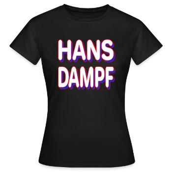 HANS DAMPF - Frauen T-Shirt - Schwarz - Vorne - AI Model Female 172 dark (172cm)