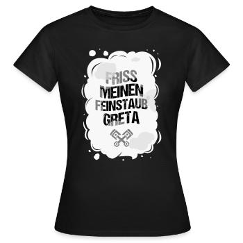 Anti Greta - Frauen T-Shirt - Schwarz - Vorne - AI Model Female 172 dark (172cm)