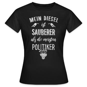 Interdiction de la circulation du diesel - T-shirt Femme - noir - Devant - AI Model Female 172 dark (172cm)