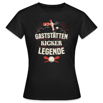 Tischkicker Tischfußball - Frauen T-Shirt - Schwarz - Vorne - AI Model Female 172 dark (172cm)