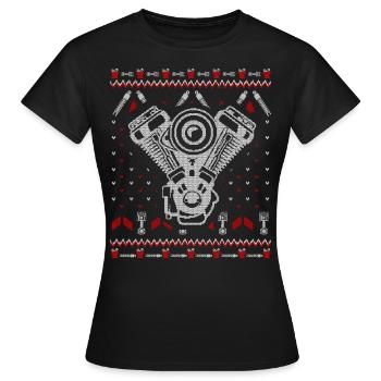 Accorder Noël moche - T-shirt Femme - noir - Devant - AI Model Female 172 dark (172cm)