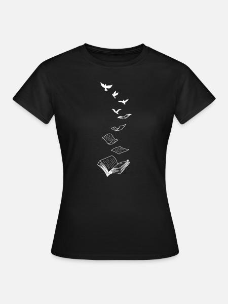Geschenk für Bücherwurm - Frauen T-Shirt - Schwarz