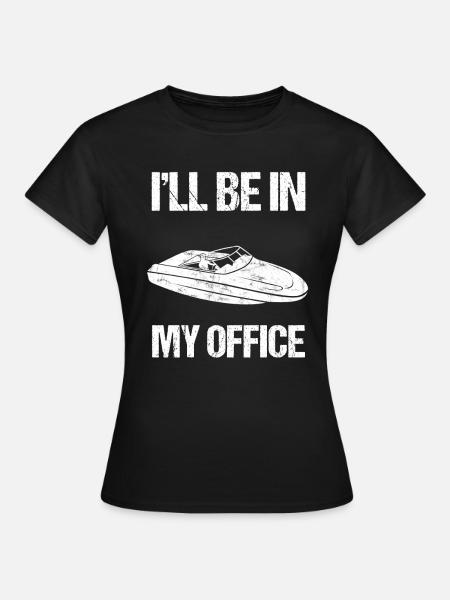 Boot Bootsführerschein Kapitän Motorboot - Frauen T-Shirt - Schwarz