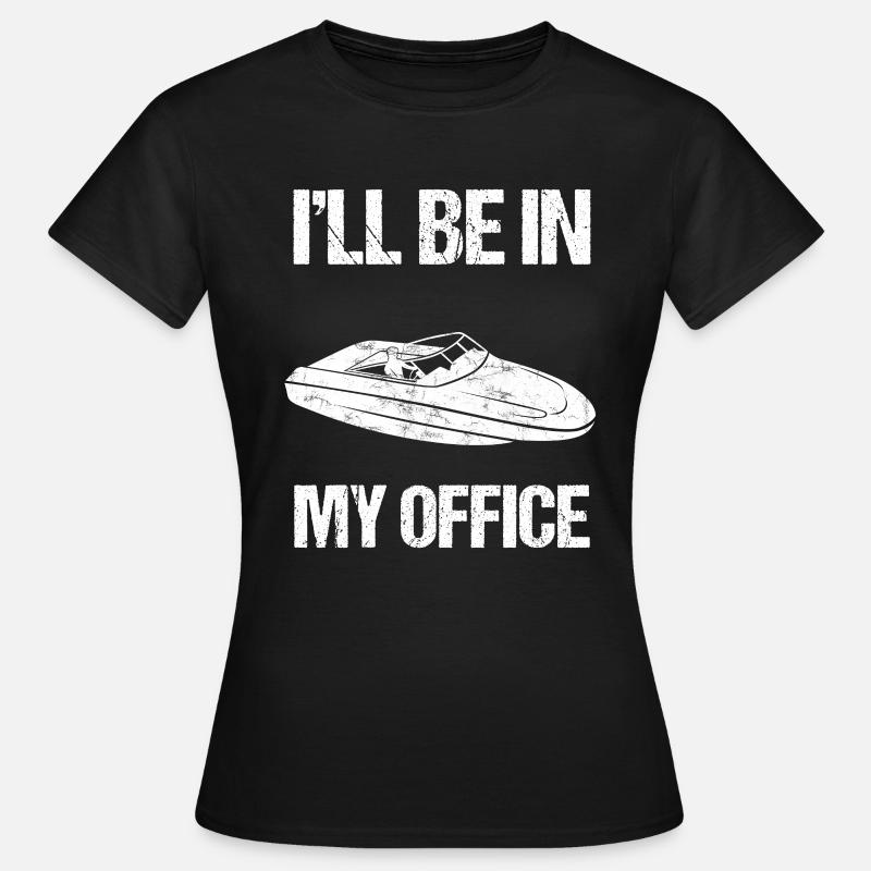 Boot Bootsführerschein Kapitän Motorboot - Frauen T-Shirt - Schwarz