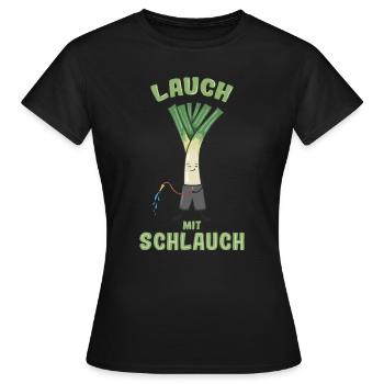 Lauch mit Schlauch Fitness Beginner Pumper - Frauen T-Shirt - Schwarz - Vorne - AI Model Female 172 dark (172cm)
