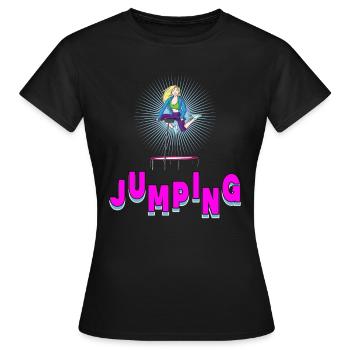 Saut trampoline jumpstyle hopping sport - T-shirt Femme - noir - Devant - AI Model Female 172 dark (172cm)