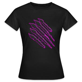 Scratch Monster Scratch Bear's Paw - T-shirt Femme - noir - Devant - AI Model Female 172 dark (172cm)