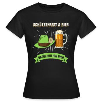 Schützenfest - Frauen T-Shirt - Schwarz - Vorne - AI Model Female 172 dark (172cm)