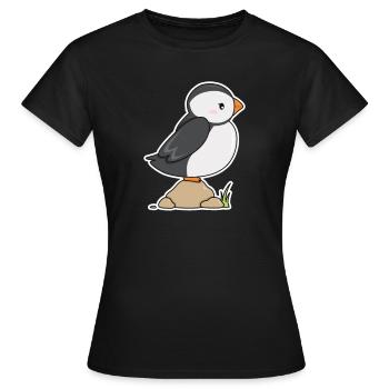 Atlantic puffin - Women's T-Shirt - black - Front - AI Model Female 172 dark (172cm)