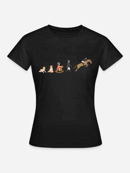 Chevaux équitation amour loyauté reterin cheval - T-shirt Femme - noir