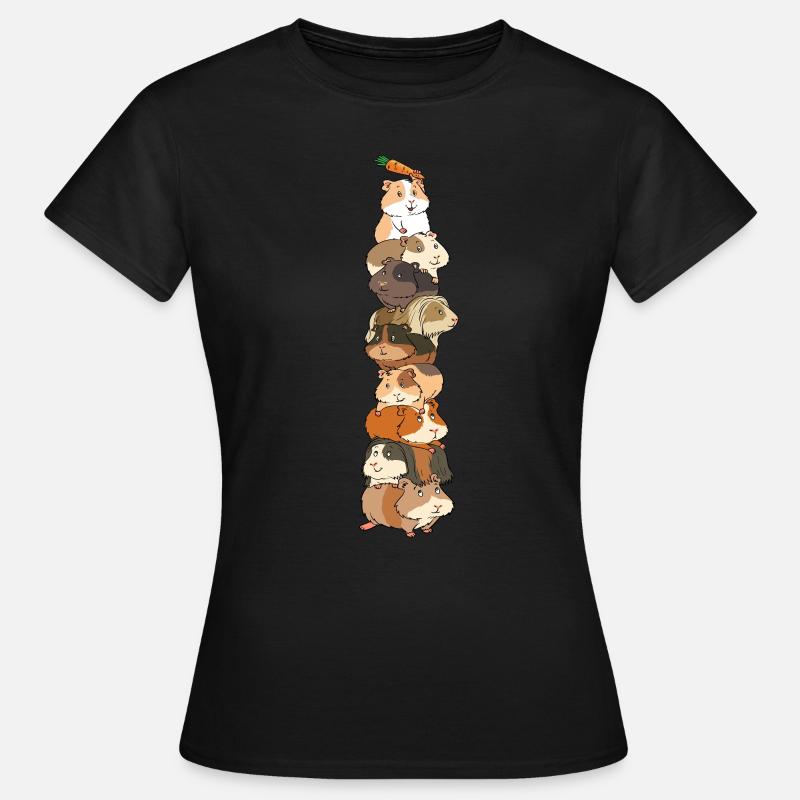 Tour de cochon d'Inde carotte feat pyramide - T-shirt Femme - noir