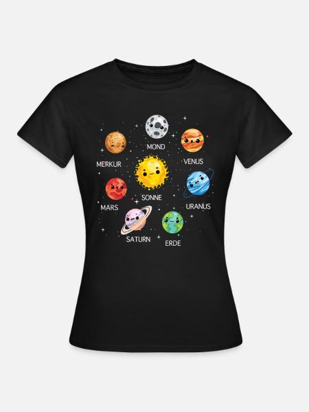 Solar system planets planet universe - Women's T-Shirt - black