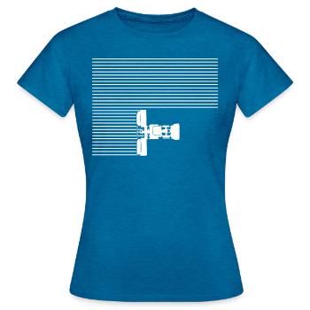 Ackerbauer Design für einen Landwirt - Frauen T-Shirt - Antikblaues Saphir meliert - Vorne - AI Model Female 172 dark (172cm)
