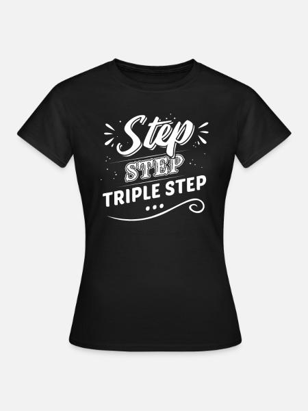 Lindy Hop Design für einen Tanzlehrer - T-shirt dam - svart